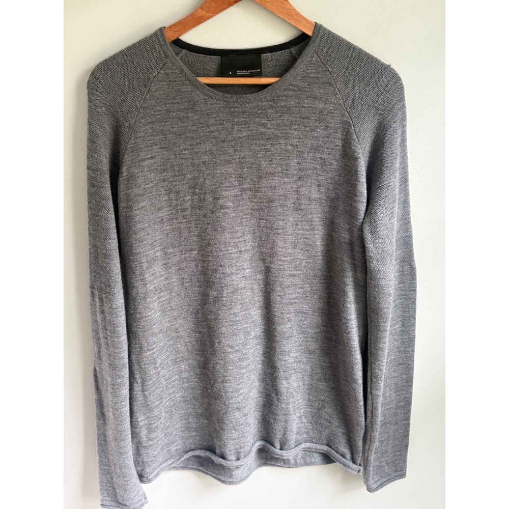 Alchemy Equipment Men Small Gray Raglan Knit Crewneck Sweater New Zealand Design